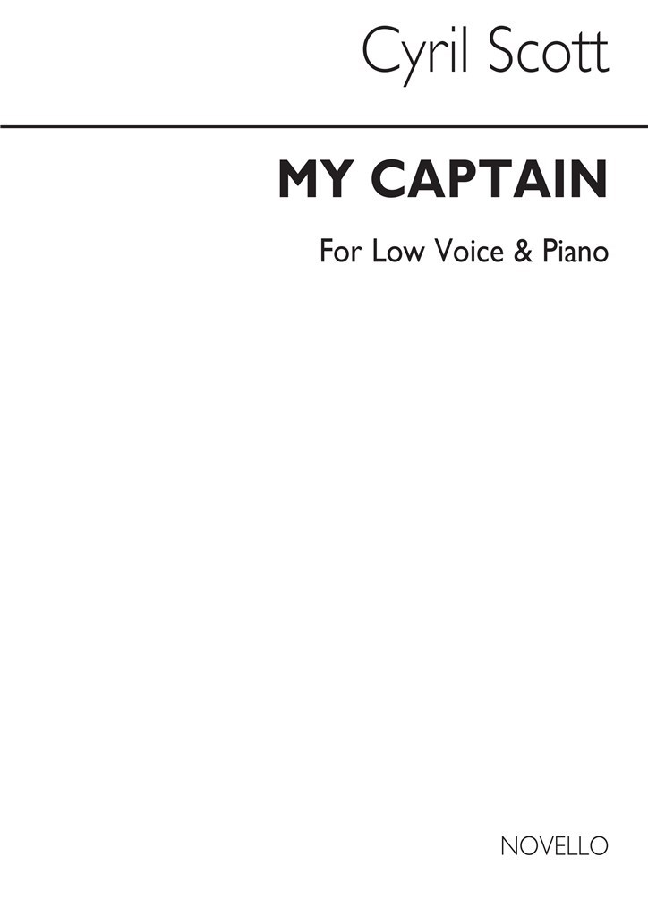 My Captain Op38-low Voice/Piano (Key-f)
